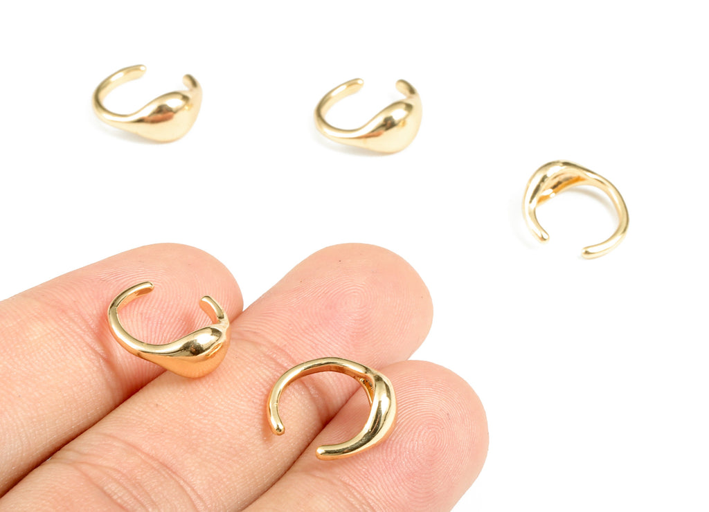 Women&#39;s Ear Cuffs – Earrings Cuffs - 18K Real Gold Plated - Ear Cuff Non Pierced – Jewelry Supplies - 13.17 ×12.73 ×3.06mm - RGP2828 - DOMEDBAZAAR