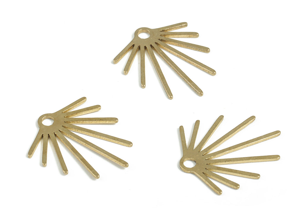 Brass Fringe Earring Charms - Raw Brass Fringe Pendant - Earring Findings - DIY Jewelry Making Supplies - 16.02x13.9x0.58mm - PP3935 - DOMEDBAZAAR