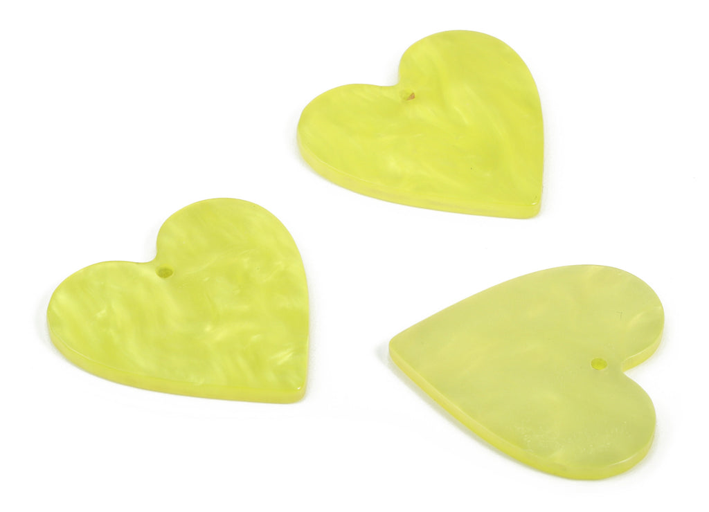 Acrylic Heart Earring Charms - Heart Pendant - Earring Findings - Jewelry Supplies - Color Code: A620 - 31.66x31.24x2.72mm - AC1431-A620 - DOMEDBAZAAR