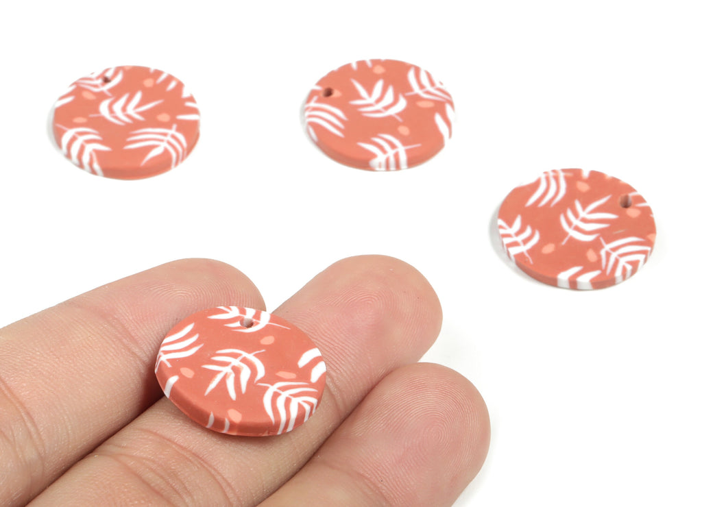Polymer Clay Round Earring Charms - Polymer Clay Circle Pendant - Earring Findings - Jewellery Handmade - 19.79x19.69x3mm - PC2295A - DOMEDBAZAAR