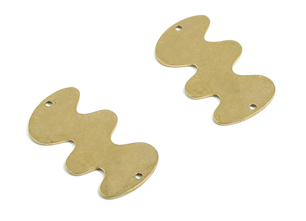 Personalized stamping blank - Cloud Earring Connector - Raw Brass Cloud Earring Charms - Earrings Finding  - 22.29x12.5x0.57mm - PP4035 - DOMEDBAZAAR