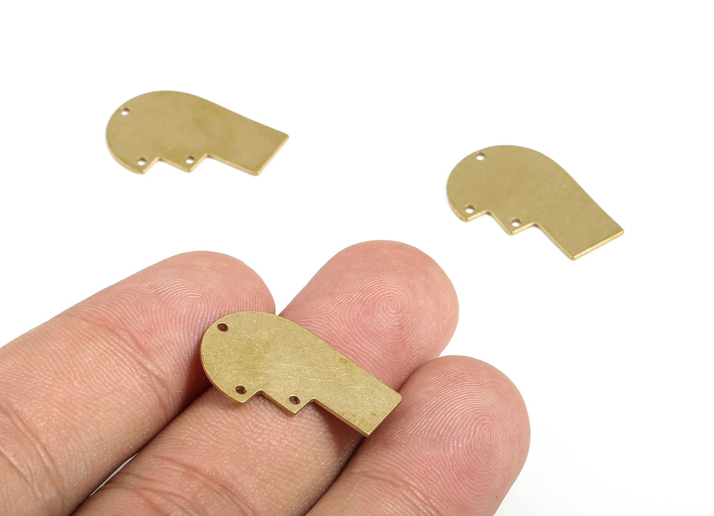 Personalized stamping blank - Brass Geometric Earring Connector - Raw Brass Geometric Charms - Earring Findings  - 21.7x15.2x0.57mm - PP4036 - DOMEDBAZAAR