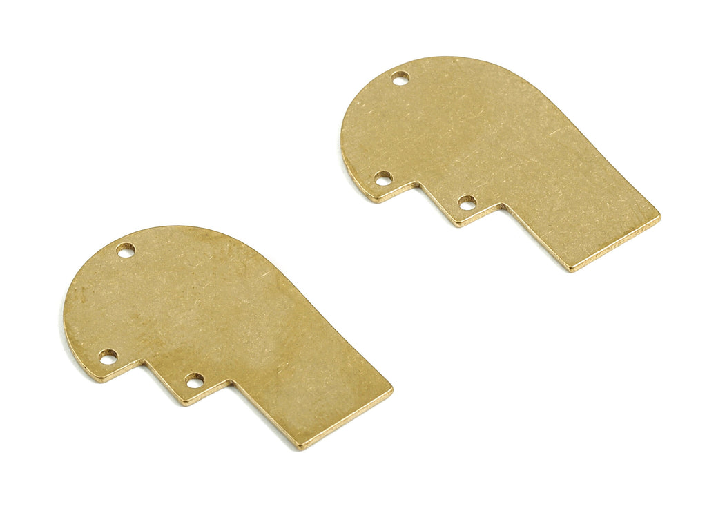 Personalized stamping blank - Brass Geometric Earring Connector - Raw Brass Geometric Charms - Earring Findings  - 21.7x15.2x0.57mm - PP4036 - DOMEDBAZAAR
