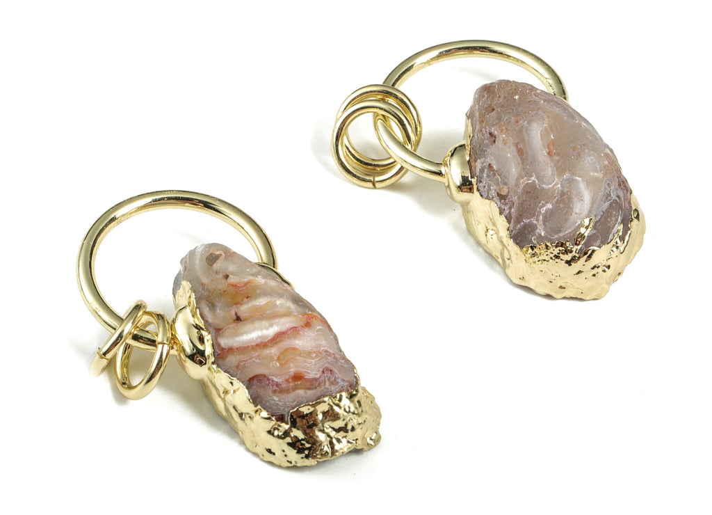 Druzy Agate Pendant Charms – Druzy Agate Earring Charm – Agate Jewelry - DIY Jewelry Making Supplies - 38.56x24.28x14.60mm - NS1340 - DOMEDBAZAAR