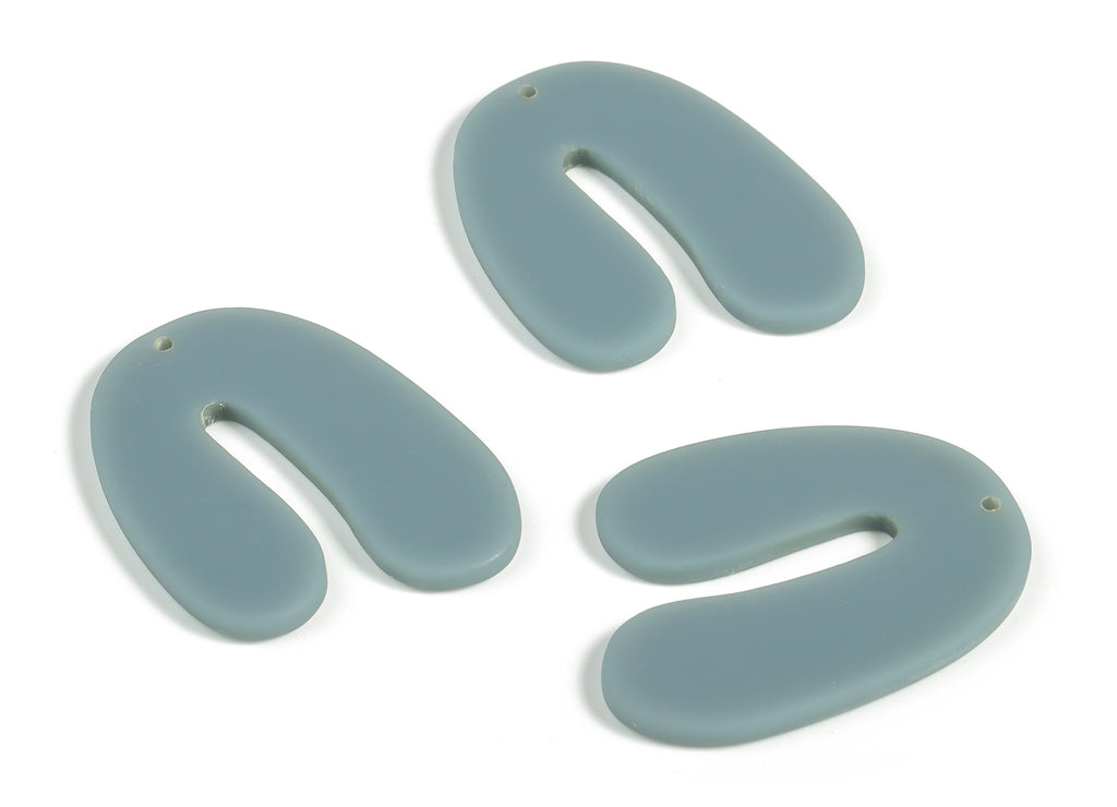 Acrylic U Earring Charms- Acrylic U Shape Pendant - Earring Findings - Jewelry Supplies - Color Code: A649 -36.05x27.01x2.67mm - AC2266-A649 - DOMEDBAZAAR