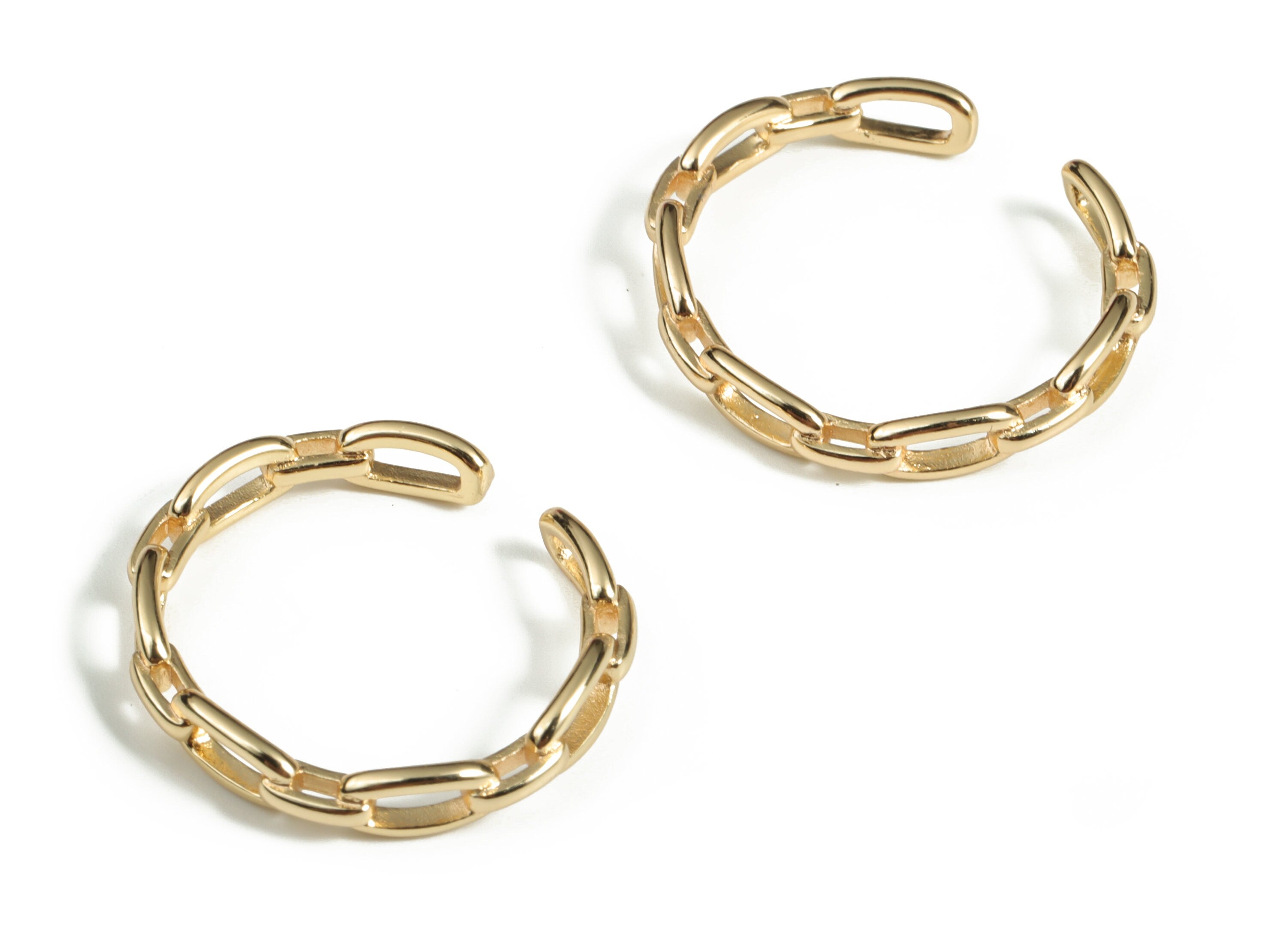 Gold Ear Cuff – Ear Cuff No Piercing – Non Pierced Earrings – Fake Helix Piercing - 18K Real Gold Plated Brass - 22.77×20.95×2.41mm- RGP3033 - DOMEDBAZAAR