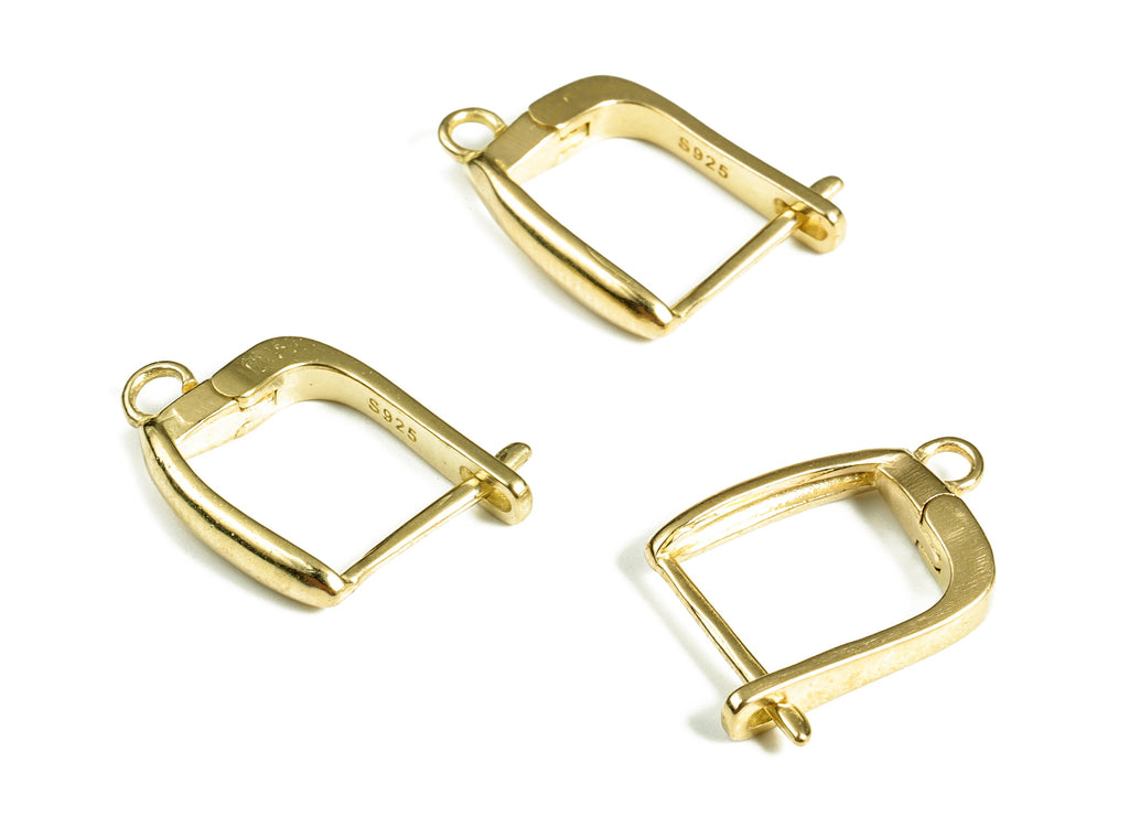 Brass Stud Earrings – Raw Brass Stud Earrings Finding With Hole Loop – Earring Findings - Earring Supplies - 16.84×13.92×1.07mm - PP4084 - DOMEDBAZAAR