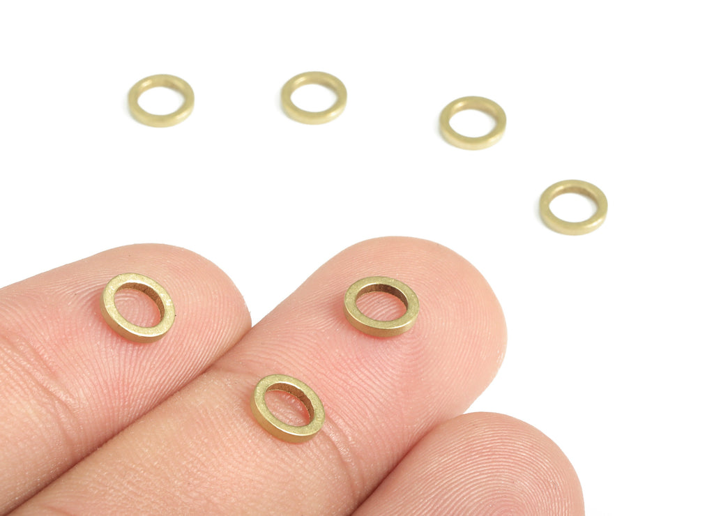 Raw Brass Round Pendants - Brass Round Links - Raw Brass Circle Connector - Earring Findings - Jewelry SuPPlies - 6.0x1.0x1.0mm - PP4138-6 - DOMEDBAZAAR