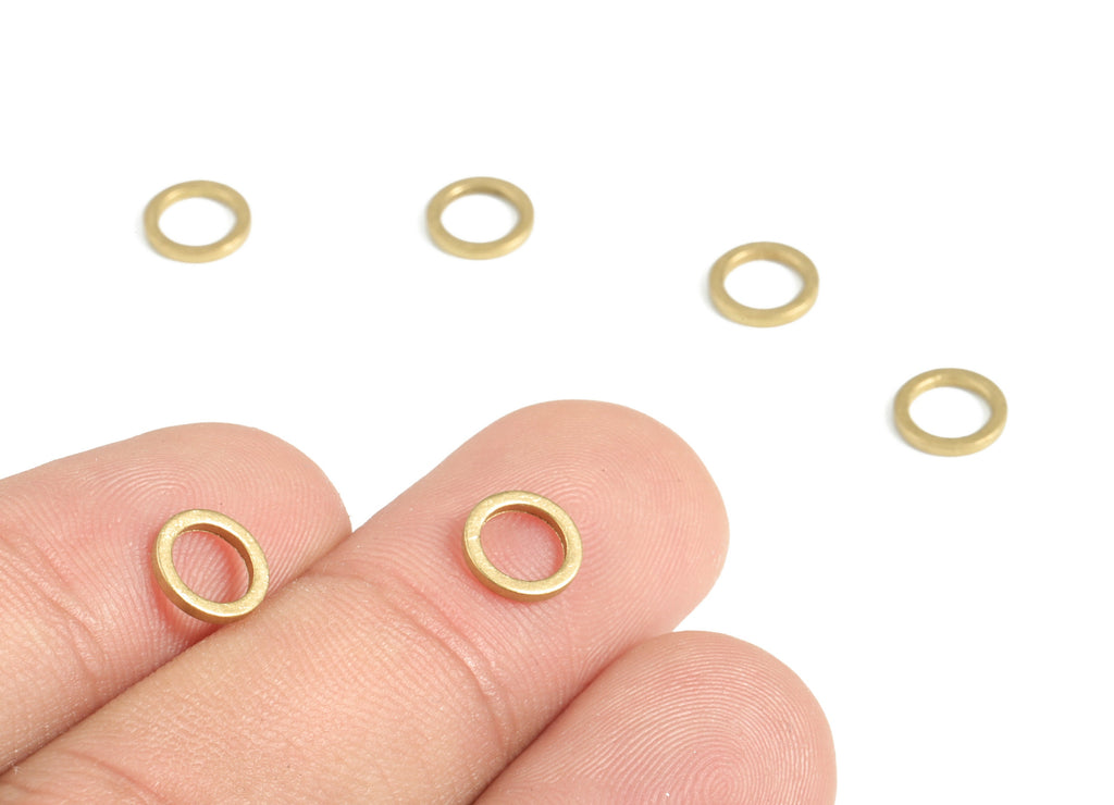 Brass Circle Connector - Raw Brass Round Pendants - Closed Loop Rings - Earring Findings - Jewelry SuPPlies - 7.0x1.0x1.0mm - PP4138-7 - DOMEDBAZAAR