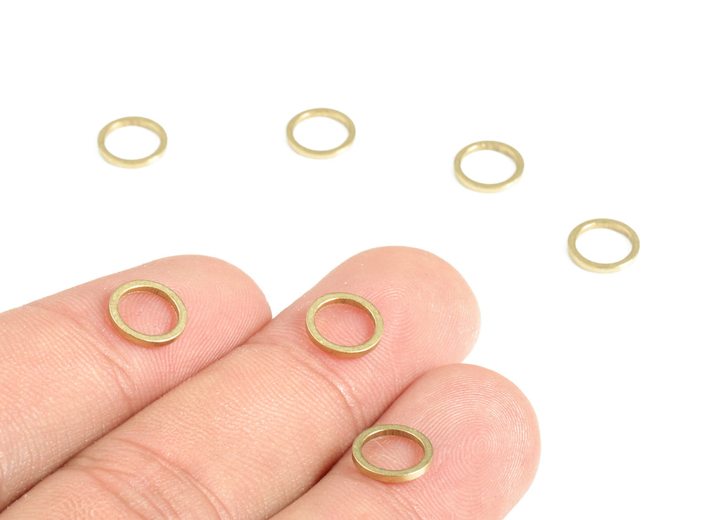 Raw Brass Round Pendants - Brass Round Links - Raw Brass Circle Connector - Earring Findings - Jewelry SuPPlies - 8.0x1.0x1.0mm - PP4138-8 - DOMEDBAZAAR