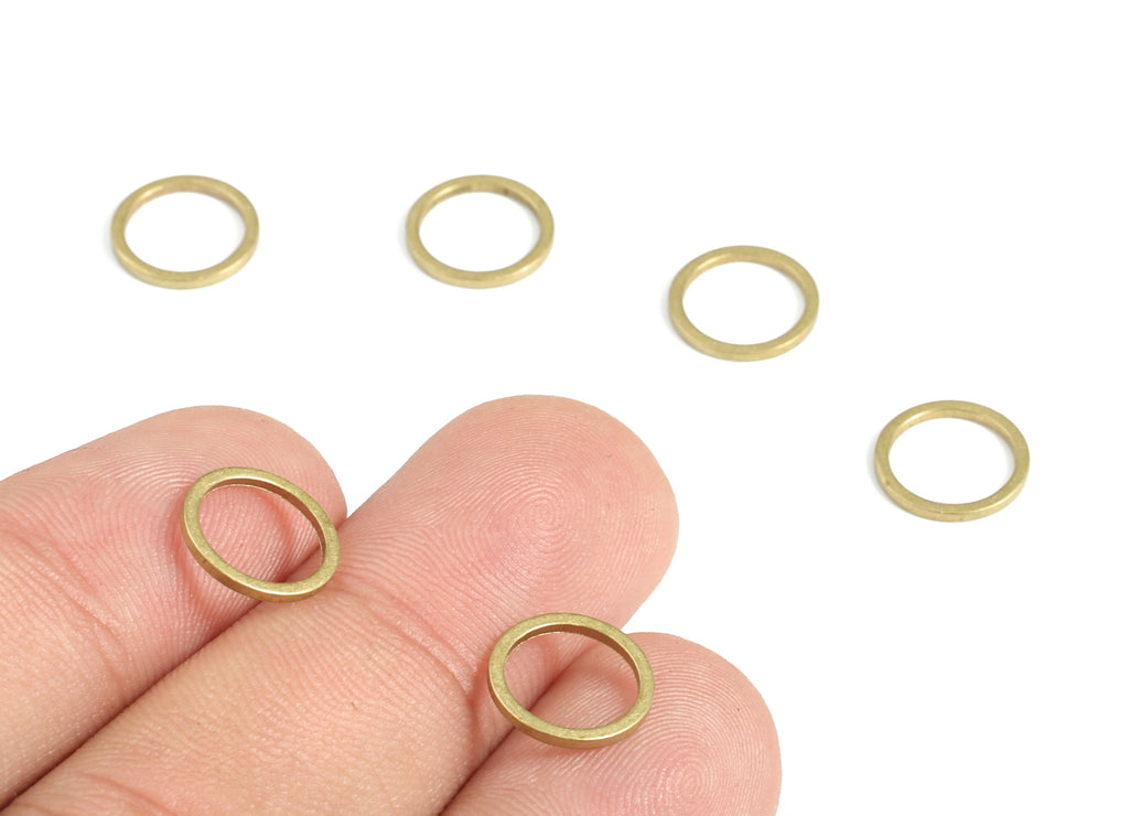 Raw Brass Round Connector - Brass Round Links - Raw Brass Circle Connector - Earring Finding - Jewelry SuPPlies - 10.0x1.0x1.0mm - PP4138-10 - DOMEDBAZAAR