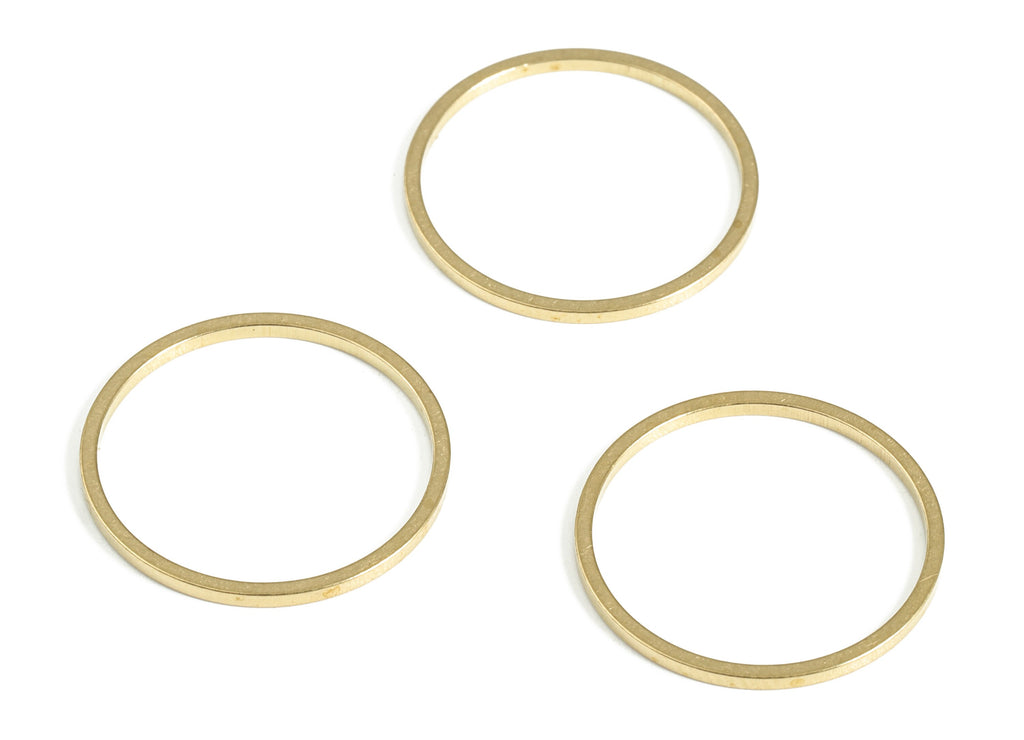 Raw Brass Round Pendants - Brass Round Links - Raw Brass Circle Connector - Earring Findings - Jewelry SuPPlies - 18x1.0x1.0mm - PP4138-18 - DOMEDBAZAAR