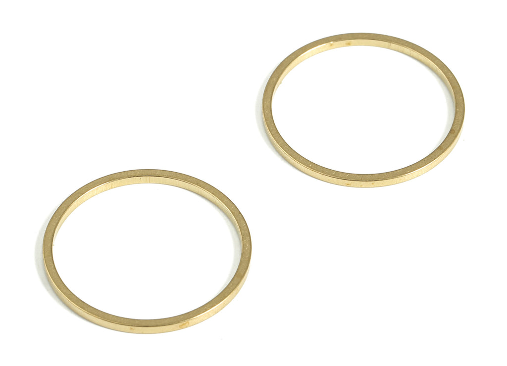 Raw Brass Round Pendants - Brass Round Links - Raw Brass Circle Connector - Earring Findings - Jewelry SuPPlies - 18x1.0x1.0mm - PP4138-18 - DOMEDBAZAAR