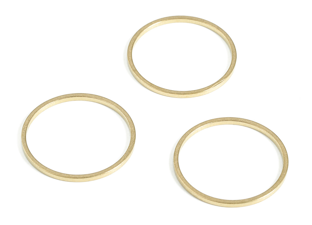 Raw Brass Circle Connector - Raw Brass Round Pendants - Closed Loop Rings - Earring Findings - Jewelry SuPPlies - 19x1.0x1.0mm - PP4138-19 - DOMEDBAZAAR