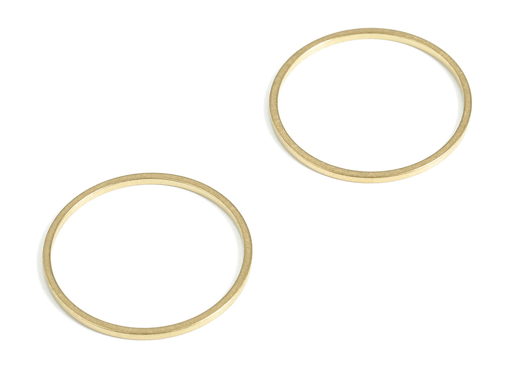 Brass Round Pendants - Brass Round Links - Raw Brass Circle Connector - Earring Findings - Jewelry Making SuPPlies - 22x1x1mm - PP4138-22 - DOMEDBAZAAR