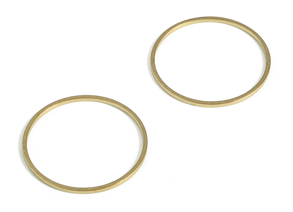 Raw Brass Circle Connector - Raw Brass Round Pendants - Closed Loop Rings - Earring Findings - Jewelry SuPPlies - 25x1.0x1.0mm - PP4138-25 - DOMEDBAZAAR