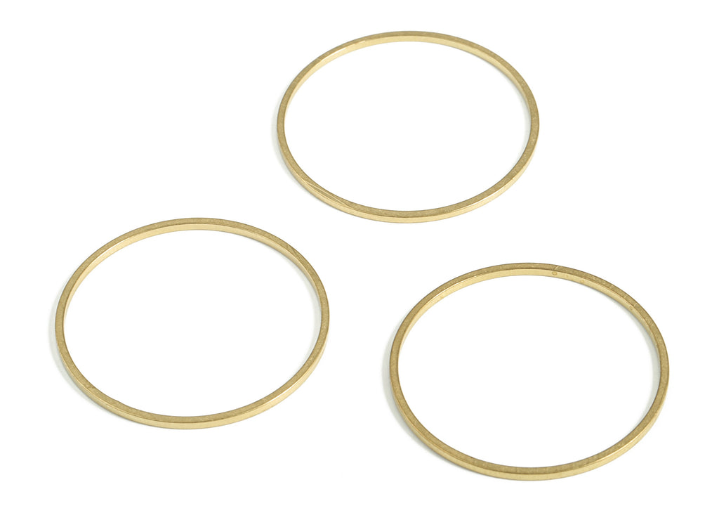 Raw Brass Circle Connector - Raw Brass Round Pendants - Closed Loop Rings - Earring Findings - Jewelry SuPPlies - 28x1x1mm - PP4138-28 - DOMEDBAZAAR
