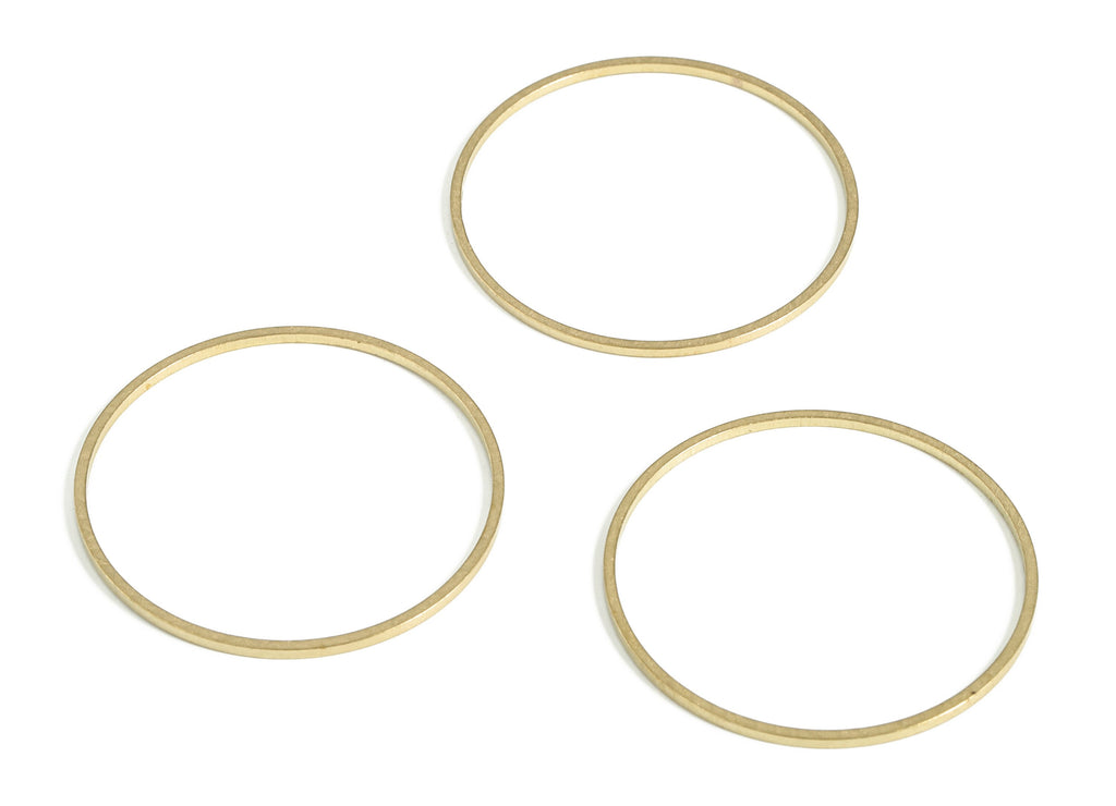 Brass Round Pendants - Brass Round Links- Raw Brass Circle Connector - Earring Findings - Jewelry Making SuPPlies - 30x1.0x1.0mm - PP4138-30 - DOMEDBAZAAR