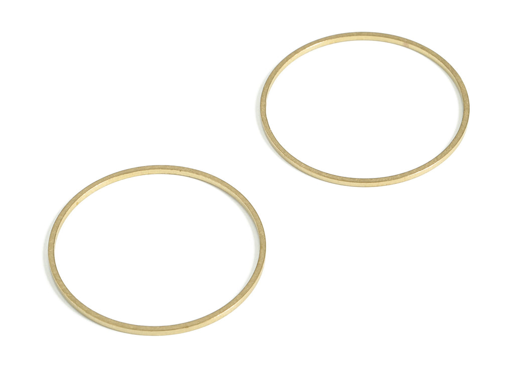 Brass Round Pendants - Brass Round Links- Raw Brass Circle Connector - Earring Findings - Jewelry Making SuPPlies - 30x1.0x1.0mm - PP4138-30 - DOMEDBAZAAR