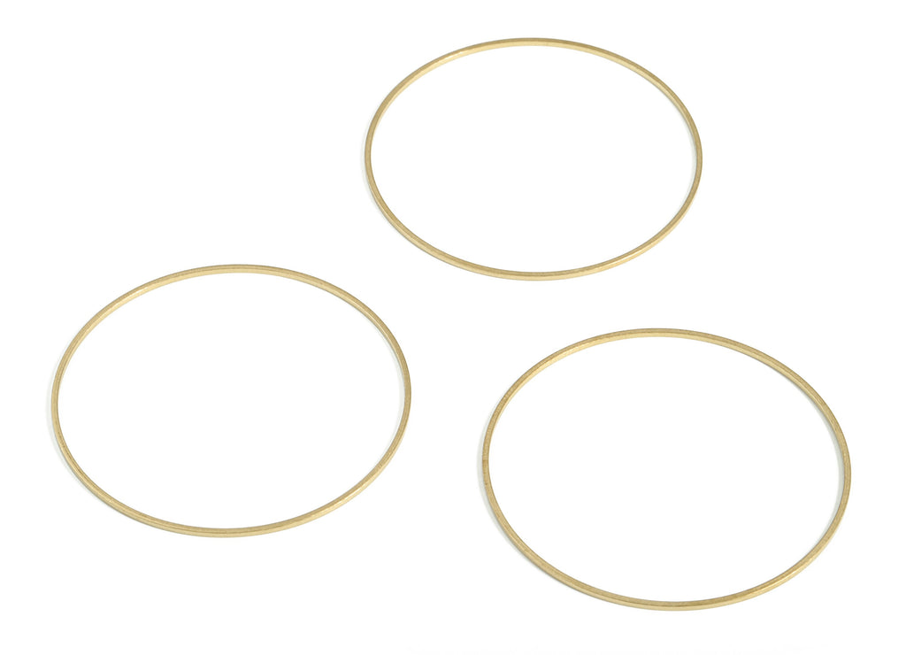 Raw Brass Circle Connector - Raw Brass Round Pendants - Closed Loop Rings - Earring Findings - Jewelry SuPPlies - 50x1.0x1.0mm - PP4138-50 - DOMEDBAZAAR
