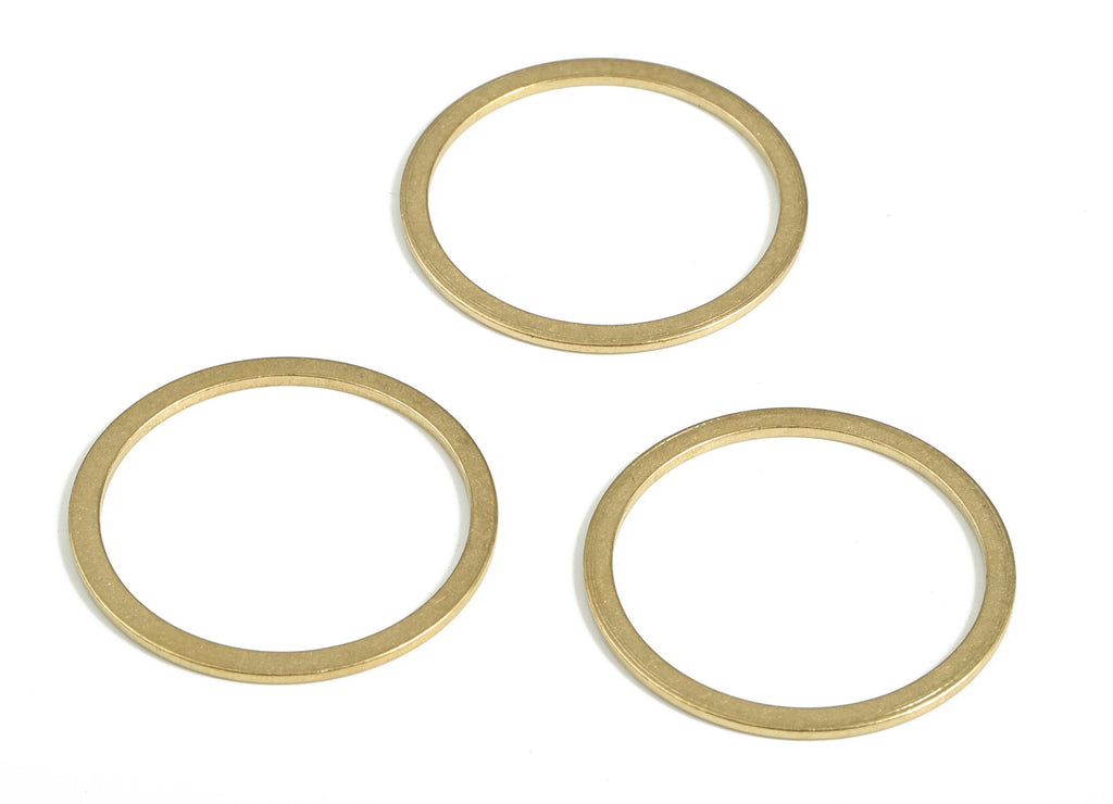 Raw Brass Circle Connector - Raw Brass Round Pendants - Closed Loop Rings - Earring Findings - Jewelry SuPPlies - 25x2.0x1.0mm - PP4139-25 - DOMEDBAZAAR