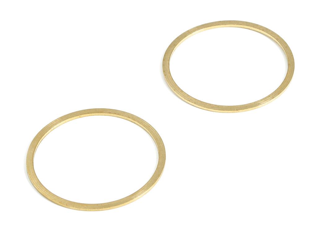 Raw Brass Circle Connector - Raw Brass Round Pendants - Closed Loop Rings - Earring Findings - Jewelry SuPPlies - 35x2.0x1.0mm - PP4139-35 - DOMEDBAZAAR
