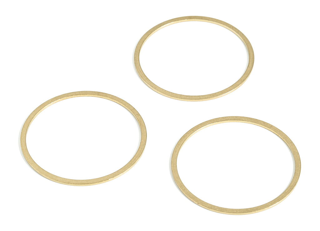 Raw Brass Round Connectors - Closed Loop Rings - Raw Brass Circle Pendants-Round Links - Jewelry Making SuPPlies - 40x2.0x1.0mm - PP4139-40 - DOMEDBAZAAR