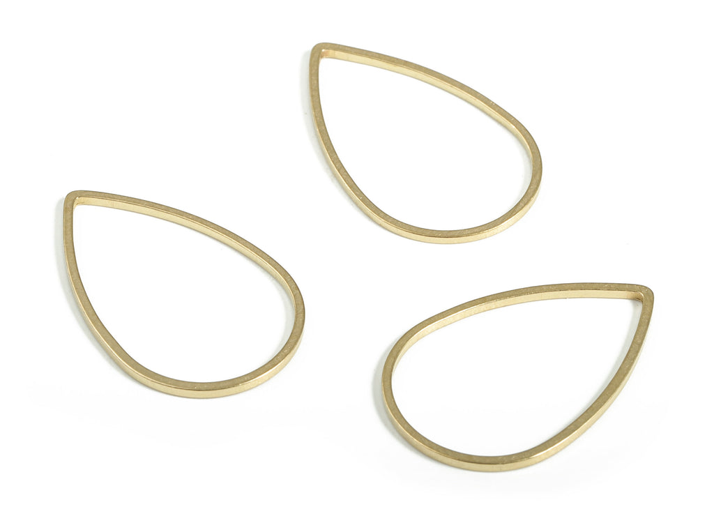Raw Brass Drop Pendant - Brass Drop Jewelry Finding - Tear Drop Connector - Earring Findings - Jewelry SuPPlies - 22x14.0x0.8mm - PP4143-22 - DOMEDBAZAAR