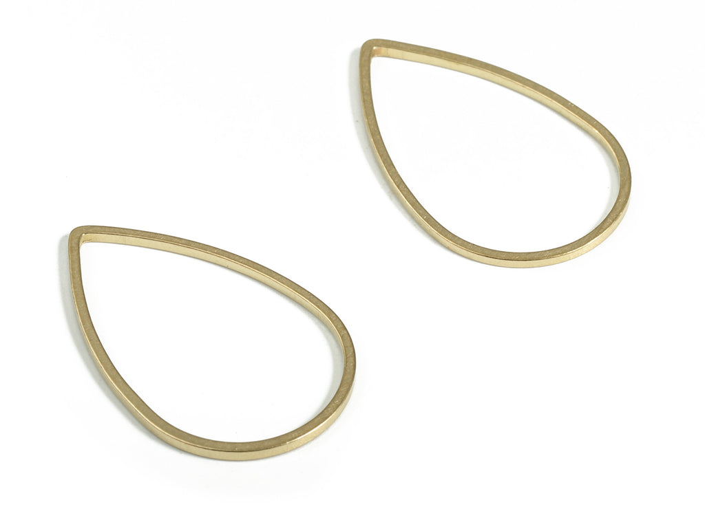 Raw Brass Drop Pendant - Brass Drop Jewelry Finding - Tear Drop Connector - Earring Findings - Jewelry SuPPlies - 22x14.0x0.8mm - PP4143-22 - DOMEDBAZAAR