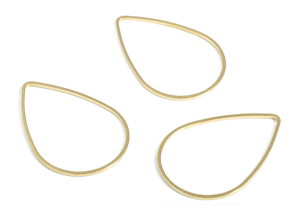 Raw Brass Drop Pendant - Earring Findings - Tear Drop Connector - Brass Drop Jewelry Finding - Jewelry SuPPlies - 32x22.0x0.8mm - PP4143-32 - DOMEDBAZAAR