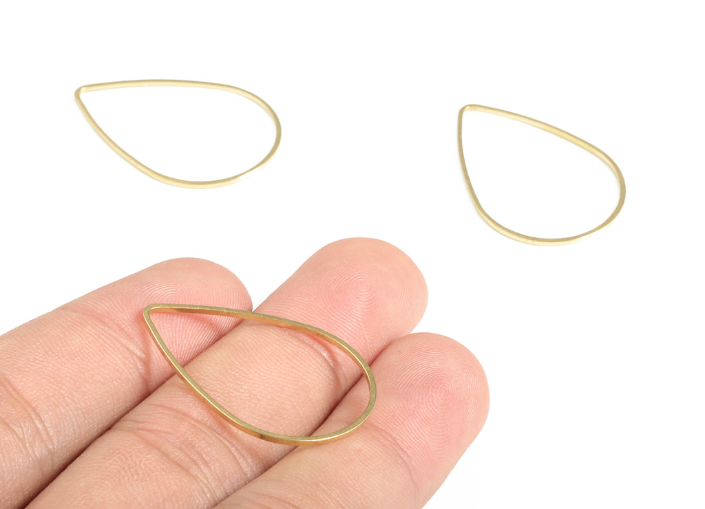 Raw Brass Drop Pendant - Earring Findings - Tear Drop Connector - Brass Drop Jewelry Finding - Jewelry SuPPlies - 32x22.0x0.8mm - PP4143-32 - DOMEDBAZAAR