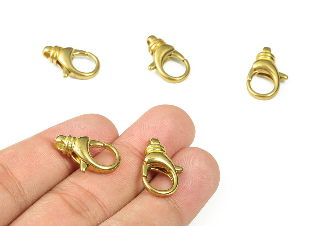 Raw Brass Lobster Clasps - Brass Trigger Clasp – Jewelry Clasps - Brass Parrot Clasps - Jewelry Making Supplies - 20.25x12.19x2.64mm- PP4377 - DOMEDBAZAAR