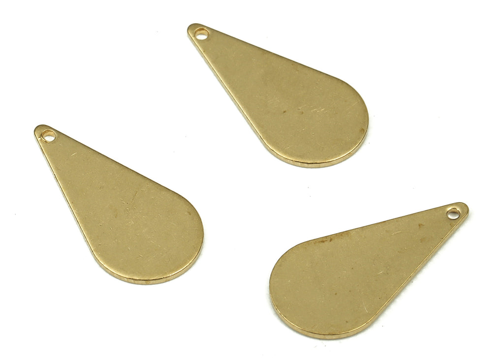 Personalized stamping blank - Raw Brass Drop Earring Charms - Brass Drop Pendant Charm - 19.92x9.99x0.79mm- PP4365 - DOMEDBAZAAR