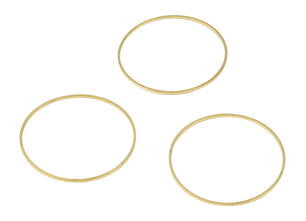 Raw Brass Circle Connector - Raw Brass Round Pendants - Closed Loop Rings - Earring Findings - Jewelry SuPPlies - 40x0.8x0.8mm - PP4137-40 - DOMEDBAZAAR