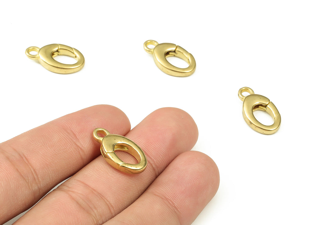 Brass Clips parrot Clasp - Raw Brass Parrot Clasps - Brass Lobster Clasps - Jewelry Making Supplies - 19.63x10.77x3.93mm - PP4444 - DOMEDBAZAAR