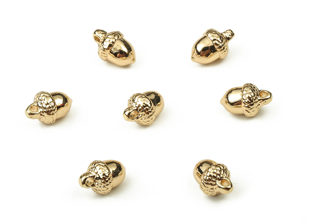 Brass Cone Earring Charms - Gold Cone Pendant - 18K Real Gold Plated Brass - Jewelry Making Supplies - 10.06x6.28x5.23mm - RGP3848 - DOMEDBAZAAR