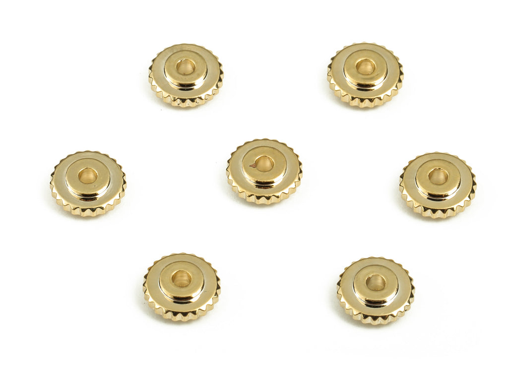 Brass Tiny Round Spacer Beads – Dice Beads – Cube Circle Beads - 18K Gold Plated Brass Beads – Jewelry Supplies - 5.94x5.94x2.17mm - RGP3875 - DOMEDBAZAAR
