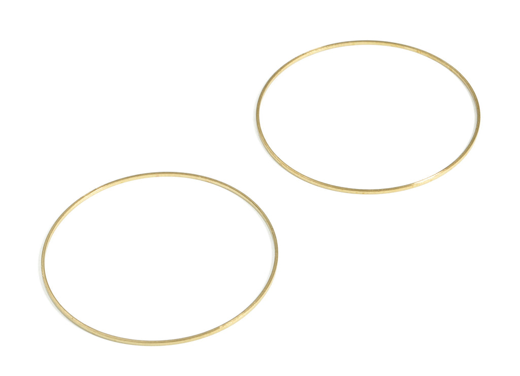 Raw Brass Circle Connector - Raw Brass Round Pendants - Brass Round Links- Earring Findings - Jewelry SuPPlies - 50x0.8x0.8mm - PP4137-50 - DOMEDBAZAAR
