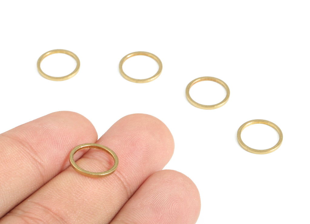 Raw Brass Circle Connector - Raw Brass Round Pendants - Closed Loop Rings - Earring Findings - Jewelry SuPPlies - 12x1.0x1.0mm - PP4138-12 - DOMEDBAZAAR