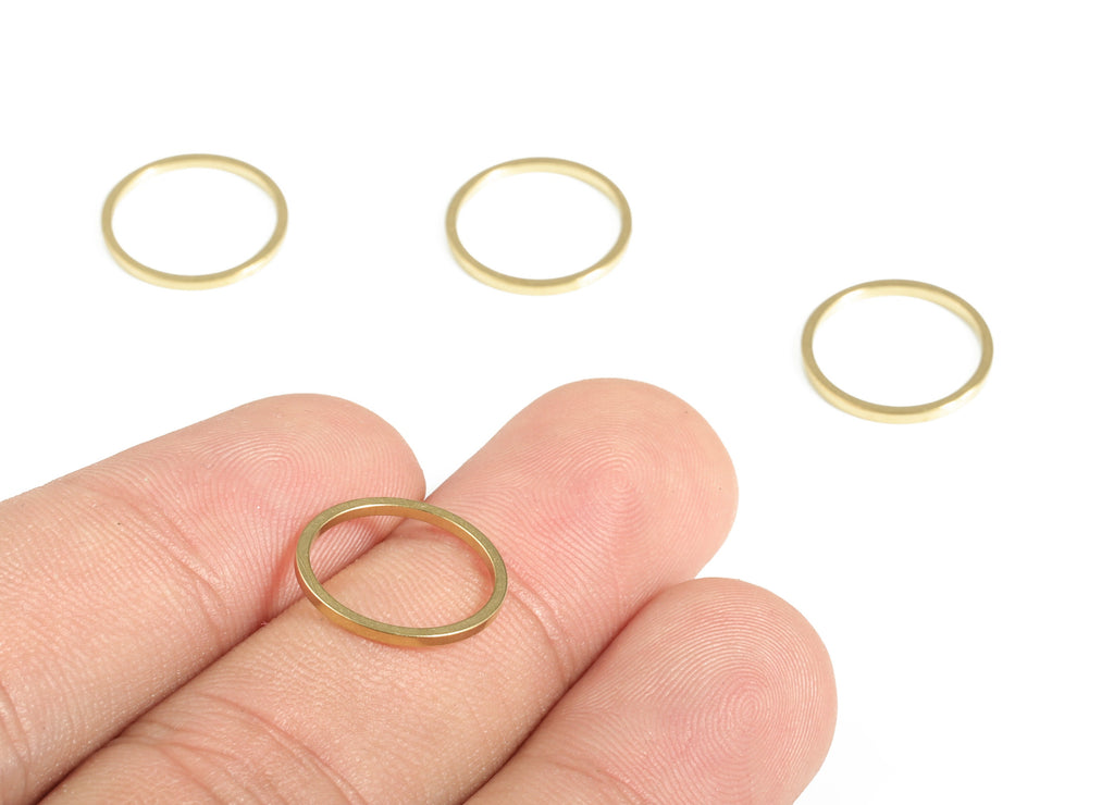 Brass Round Pendants - Brass Round Links- Raw Brass Circle Connector - Earring Findings - Jewelry Making SuPPlies - 14x1.0x1.0mm - PP4138-14 - DOMEDBAZAAR