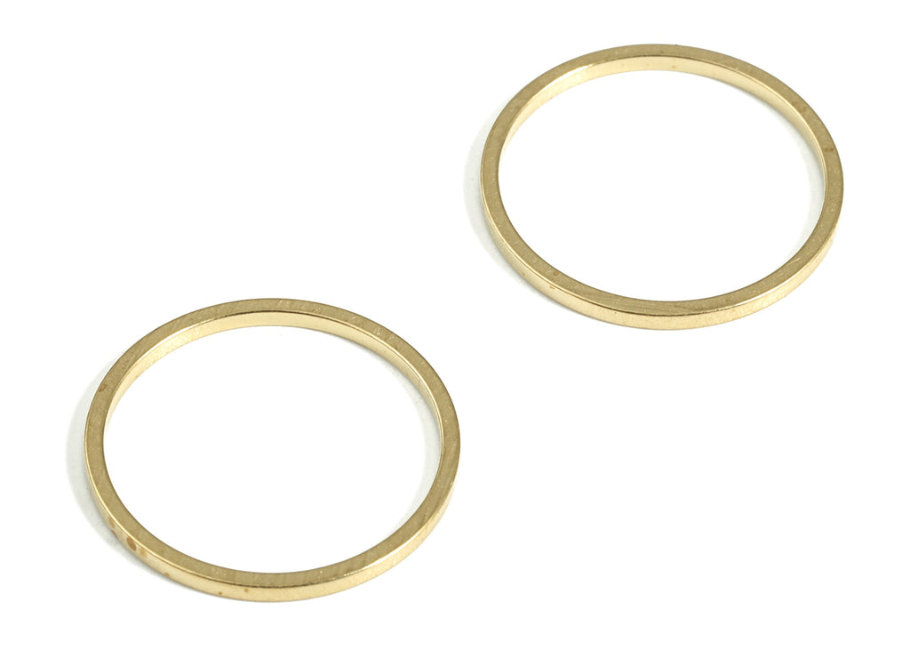 Brass Round Pendants - Brass Round Links - Raw Brass Circle Connector - Earring Finding - Jewelry Making SuPPlies - 16x1.0x1.0mm - PP4138-16 - DOMEDBAZAAR