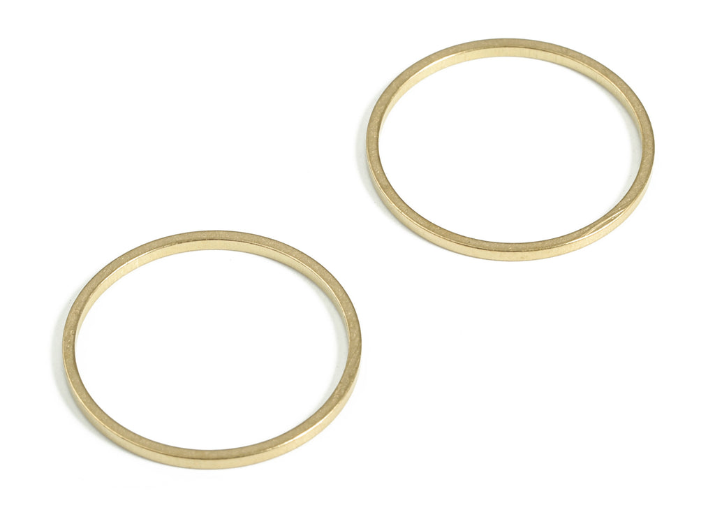 Raw Brass Circle Connector - Raw Brass Round Pendants - Closed Loop Rings - Earring Findings - Jewelry SuPPlies - 19x1.0x1.0mm - PP4138-19 - DOMEDBAZAAR