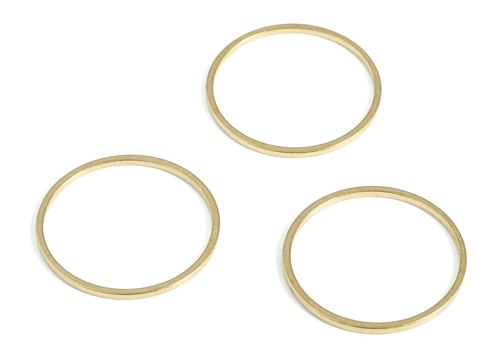 Brass Round Pendants - Brass Round Links - Raw Brass Circle Connector - Earring Findings - Jewelry SuPPlies - 20x1.0x1.0mm - PP4138-20 - DOMEDBAZAAR