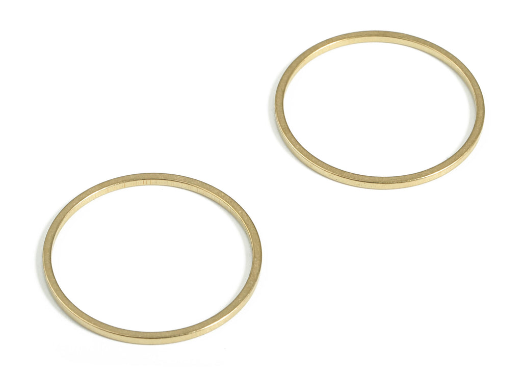 Brass Round Pendants - Brass Round Links - Raw Brass Circle Connector - Earring Findings - Jewelry SuPPlies - 20x1.0x1.0mm - PP4138-20 - DOMEDBAZAAR