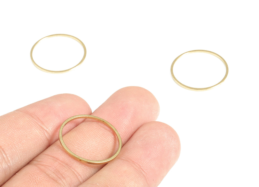 Brass Round Pendants - Brass Round Links - Raw Brass Circle Connector - Earring Findings - Jewelry SuPPlies - 20x1.0x1.0mm - PP4138-20 - DOMEDBAZAAR