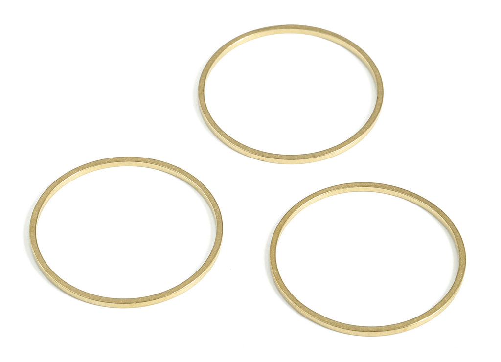 Raw Brass Circle Connector - Raw Brass Round Pendants - Closed Loop Rings - Earring Findings - Jewelry SuPPlies - 25x1.0x1.0mm - PP4138-25 - DOMEDBAZAAR