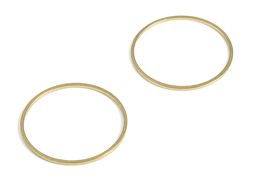 Raw Brass Circle Connector - Raw Brass Round Pendants - Closed Loop Rings - Earring Findings - Jewelry SuPPlies - 28x1x1mm - PP4138-28 - DOMEDBAZAAR