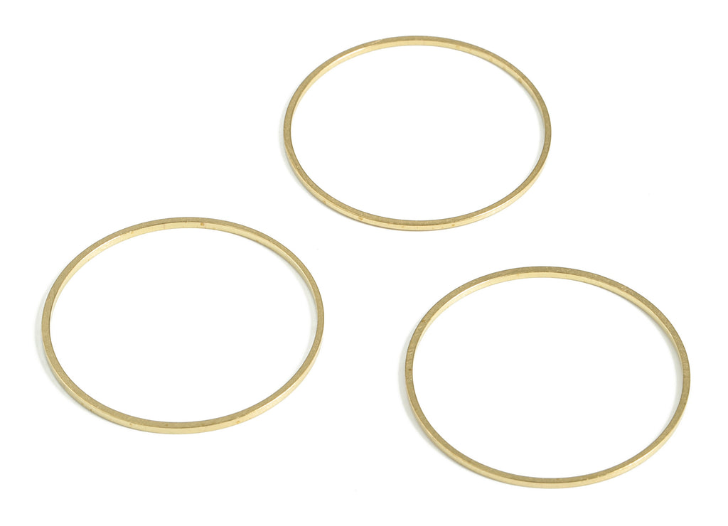 Brass Round Pendants - Brass Round Links - Raw Brass Circle Connector - Earring Findings - Jewelry Making SuPPlies - 32x1x1mm - PP4138-32 - DOMEDBAZAAR