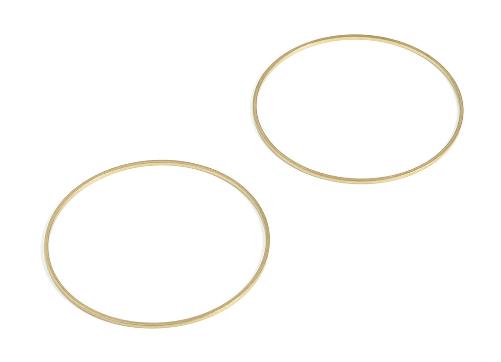 Raw Brass Circle Connector - Raw Brass Round Pendants - Closed Loop Rings - Earring Findings - Jewelry SuPPlies - 50x1.0x1.0mm - PP4138-50 - DOMEDBAZAAR