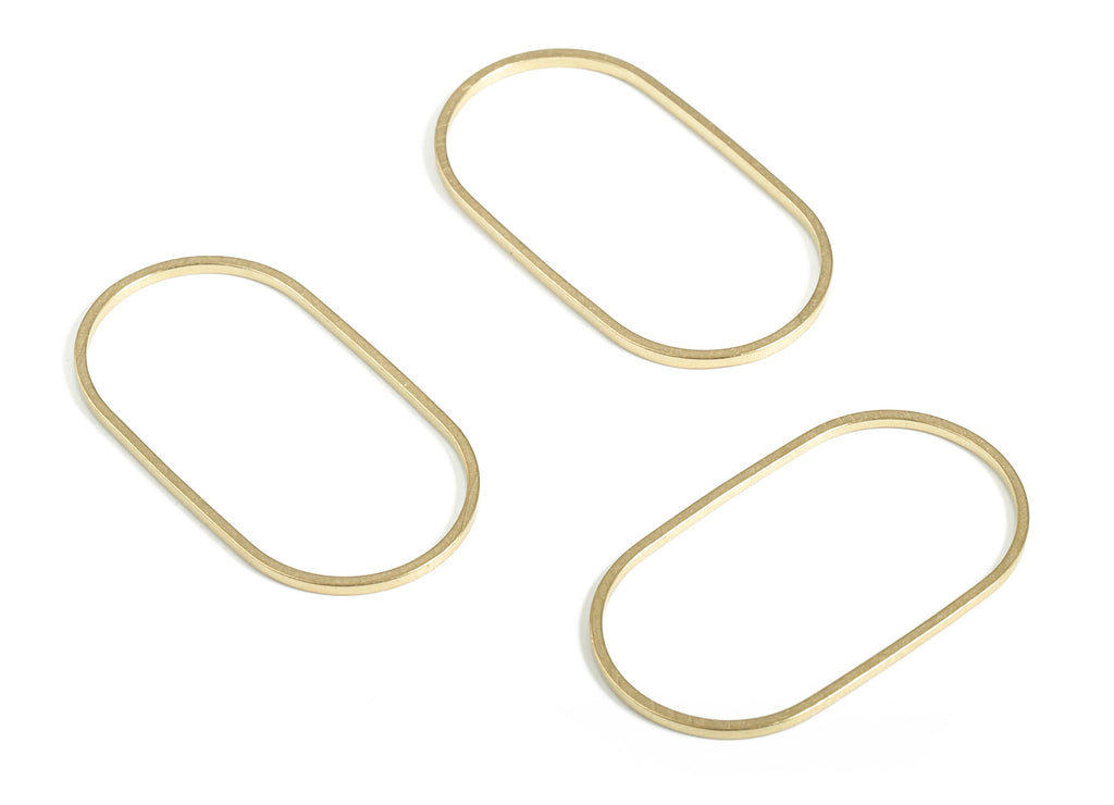 Oval Link Connector - Brass Closed Rink Link - Oval Charm Link - Earring Findings – Jewelry Connector SuPPlies - 28.0x15.0x0.85mm - PP4140 - DOMEDBAZAAR